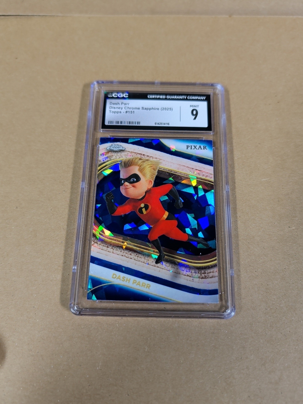 2025 Topps Disney Chrome #151 Dash Parr Blue Refractor CGC 9